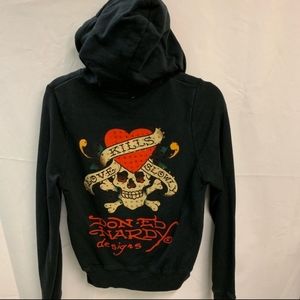 ED HARDY BEJEWELED HOODIE